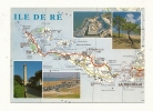 Cp, Carte Géographique, L´Ile De Ré - Landkarten