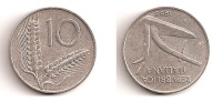 10 Lire – Italie – 1968 – Epis De Blé – Aluminium – Etat TTB – KM 93 - 10 Lire