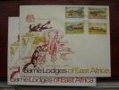 KUT 1975 EAST AFRICA GAME LODGES  Issue 4 Values To 2/50 On ILLUSTRATED OFFICIAL FDC. - Kenya, Uganda & Tanzania