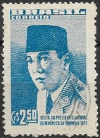 BRAZIL 1959 Visit Of President Of Indonesia - 2cr.50 President Sukarno FU - Used Stamps
