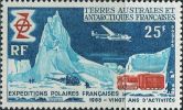 FN0499 TAAF 1969 Antarctic Research Aircraft Glacier 1v MLH - Used Stamps