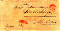 Poland Prephilatelic Cover SZYDLOW 1843 In Red With Franco (cover Is Fragile) - ...-1860 Voorfilatelie