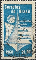 BRAZIL 1960 World Volleyball Championships. Blue - 11cr Ball & Emblem FU - Used Stamps