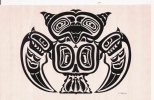 PACIFIC NORTHWEST COAST INDIAN MOTIF OWL HAIDA TRIBE QUEEN CHARLOTTE ISLAND - Sonstige & Ohne Zuordnung