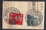 Norway Double Deluxe BUREAU D´ÈCHANGE D´OSLO Colis Postaux 1938 Cancel Attached To Fragment !! - Gebruikt