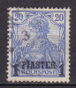 German Office Turkish Empire 1902 Mi. 14 II     1 PIA Auf 30 Pf Germania Reichspost Overprinted Type II - Turchia (uffici)