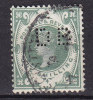 Great Britain 1887 Mi. 97     1 Sh Queen Königin Victoria Perfin Perforé Lochung 'D.P.' - Perfins