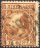 Netherlands #9 Used 15c King William III From 1867, Perf. 12 3/4 X 11 3/4 - Oblitérés
