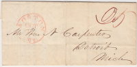 1840 USA  Letter Sent From Boston To Detroit. (L07007) - …-1845 Préphilatélie