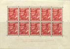 Netherlands B144a Mint Hinged Legionary Semi-Postal Sheet Of 10 From 1942 - Unused Stamps