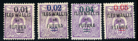 Wallis Et Futuna (Y/T No,  26-29 - Timbres De Nouvelle Calédonie Surchargés) * - Nuevos