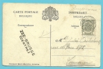 53 Op Kaart "Zee-Brugge" Met Cirkelstempel BRUGES (STATION) DEPART,naamstempel ZEE-BRUGGE / (CENTRE) - Linear Postmarks