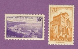 MONACO TIMBRE N° 487 ET 488 NEUF SANS CHARNIERE VUE DE LA PRINCIPAUTE ET CATHEDRALE - Nuevos