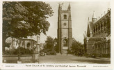 UNITED KINGDOM-ENGLAND-PLYMOUTH PARISH CHURCH OF ST. ANDREW AND GUILDHALL SQUARE-CIRCULATED-1950 - Plymouth