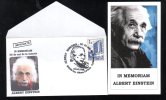 ALBERT EINSTEIN, 2005, LILIPUT COVER, OBLITERATION CONCORDANTE, ROMANIA - Albert Einstein