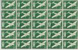 Poste Aerienne , N° 12  ** Planche De 25 Timbres - Airmail