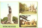 CP, Angleterre, Winchester, King Alfred's Statue, West Fron Of Cathédral And South Side, écrite - Winchester