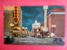 OR - Oregon > Portland  Street View Night Movie Theatres  1941 Cancel Linen Ref   458 - Portland