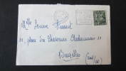 Départ BRUXELLES Dest. Schaerbeek, Square Des Chasseurs Ardennais 1950 SABENA  Timbre 1,75 Fr (M6) - Storia Postale