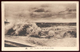 CPA Non écrite LA MER UN JOUR DE GROS TEMPS - Halt Gegen Das Licht/Durchscheink.