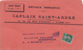 6426# Y&T PREOBLITERE N° 53 SEMEUSE / IMPRIME METAUX PRECIEUX CHAPLAIN ST ANDRE PARIS 1927 Pour GONDREVILLE MEURTHE - 1893-1947