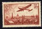 France P. A.  N° 13  XX Avion Survolant Paris : 3 F 50 Brun-jaune  Très  Bon Centage TB - 1927-1959 Mint/hinged