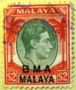 Malaya 1938 British Military Admin King George VI $2 - Used - Malaya (British Military Administration)
