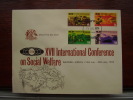 K.U.T. 1974  17th.International Conference On SOCIAL WELFARE - 4 VALUES Set To 2/50 On OFFICIAL FDC.. - Kenya, Oeganda & Tanzania