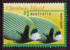 1995 - Christmas Island Marine Life $1 EMPEROR ANGLEFISH Stamp FU - Christmaseiland