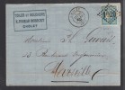 FRANCE 1871 N° 45 T II Obl. S/Lettre Entiére GC 1020 & C à D Cholet - 1870 Emissione Di Bordeaux