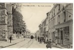 Carte Postale Ancienne Villiers Le Bel - Rue D'Aval, Vers Le Bas - Tramway Pp - Villiers Le Bel