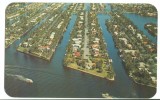USA, Helicopter View Of Island Homes And Intra-coastal Waterway At Fort Lauderdale, Florida, 1955 Used Postcard [P8390] - Fort Lauderdale