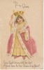 Clapsaddle Artist Unsigned Girl Dressed As Queen, Valentines Cupid Romance 1900s/10s Vintage Postcard - Clapsaddle