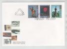 Norway FDC 18-6-1998 MODERN ART Complete Set Of 3 With Cachet - FDC