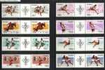 POLAND 1967 MEXICO OLYMPIC SPORTS APPEAL GUTTERS NHM Horses Boxing Hurdles Weight Lifting Gymnastics High Jump Sprint - Verano 1968: México