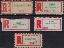 1900-2000 - REGISTERED LETTER LABEL - LOT - Machine Labels [ATM]