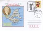 2010 ROMANIA 200 Years Discovery Campbell Island - New Zealand, Special Cancel MAP Carte Stationery Entier - Eilanden