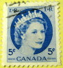 Canada 1954 Queen Elizabeth II 5c - Used - Usati