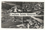 Conflans-sainte-honorine (78) :4 Vues Aériennes Du Bourg En 1950 PHOTO VERITABLE. - Conflans Saint Honorine