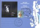 2007 ROMANIA Roumanie 110 Years Discovery Cobalcescu Island Antarctic Peninsula Map Carte Special Cancel Entier Cover - Isole