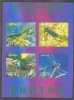 BHUTAN, INSECTS 2 SOUVENIR SHEETS 3-D, NEVER HINGED - Bhoutan