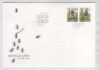 Norway FDC 2-1-1997 In Pair From A Booklet With Cachet - FDC