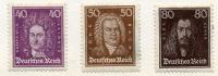 Goethe, Schiller, Beethoven, Fréderic Le Grand, Kant, Leibnitz, Bach, 379 / 389*, Cote 170 € - Neufs