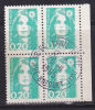 FRANCE N°2618 0.20 EMERAUDE TYPE MARIANNE DU BICENTENAIRE BLOC DE 4 OBL - Gebraucht