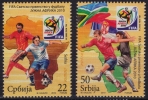 2010 - Serbia - FIFA World Cup - Soccer Football - South Africa - MNH - Map Africa Flag Ball - 2010 – África Del Sur