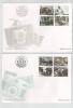 Norway FDC Millenium 2000 9-9-1999 Complete Set Of 8 Stamps On 2 Covers With Cachet - FDC