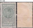 ROMANIA, 1932, King Charles II, RRSC 168 - Fiscales