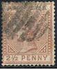 ANTIGUA 1882 QUEEN VICTORIA  2 1/2d BROWN SC#13//SG#22 USED CV£55 (D0134) - 1858-1960 Colonie Britannique