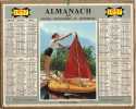 CALENDRIER ALMANACH DES POSTES TELEGRAPHES ET TELEPHONES 1957 - DEPART EN CROISIERE, ENFANTS ET PETIT VOILIER - Grand Format : 1941-60