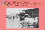 (NZ19-012 )  Swimming , 1900 Paris  , Olympic Games , Postal Stationery-Postsache F - Ete 1900: Paris